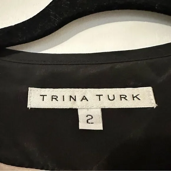 Trina Turk Lace Overlay Jacket Womens 2 Black